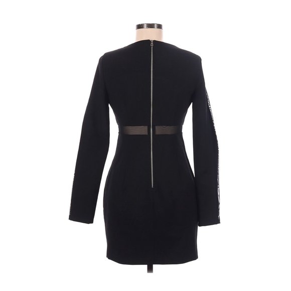 NWT Cinq a Sept Celia Black Mesh Bodycon Dress Size 6 - Picture 7 of 7